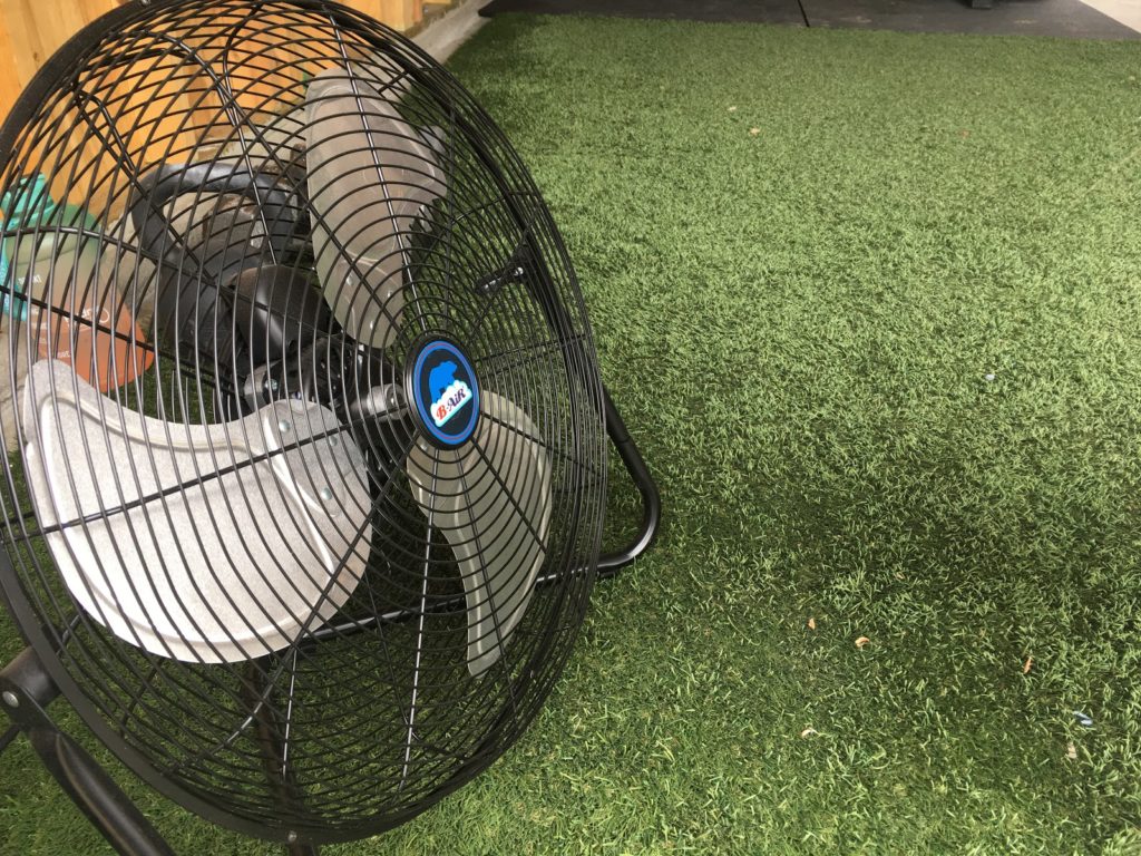 Home gym industrial fan