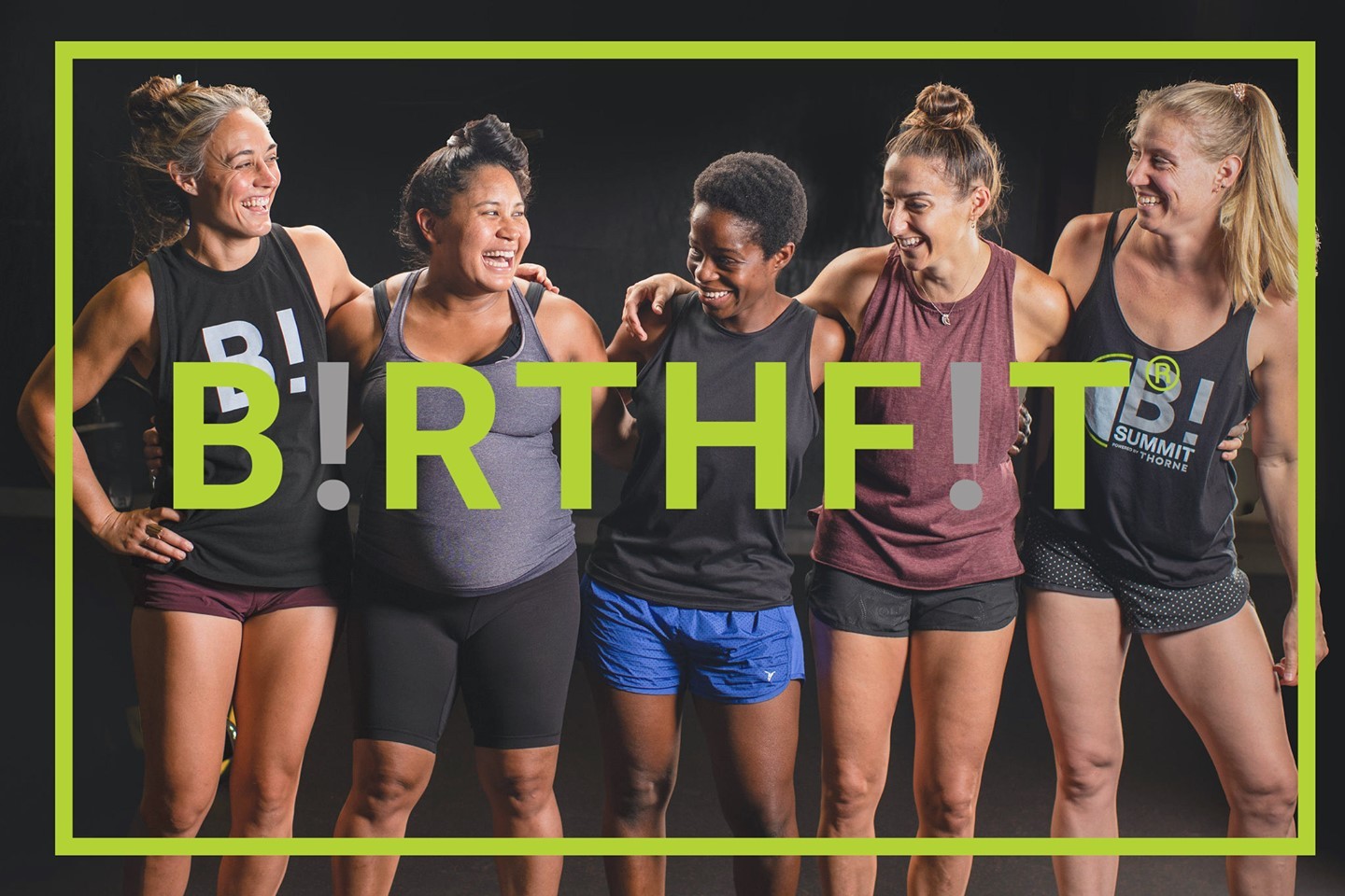 A group of woman standing together at Birthfit