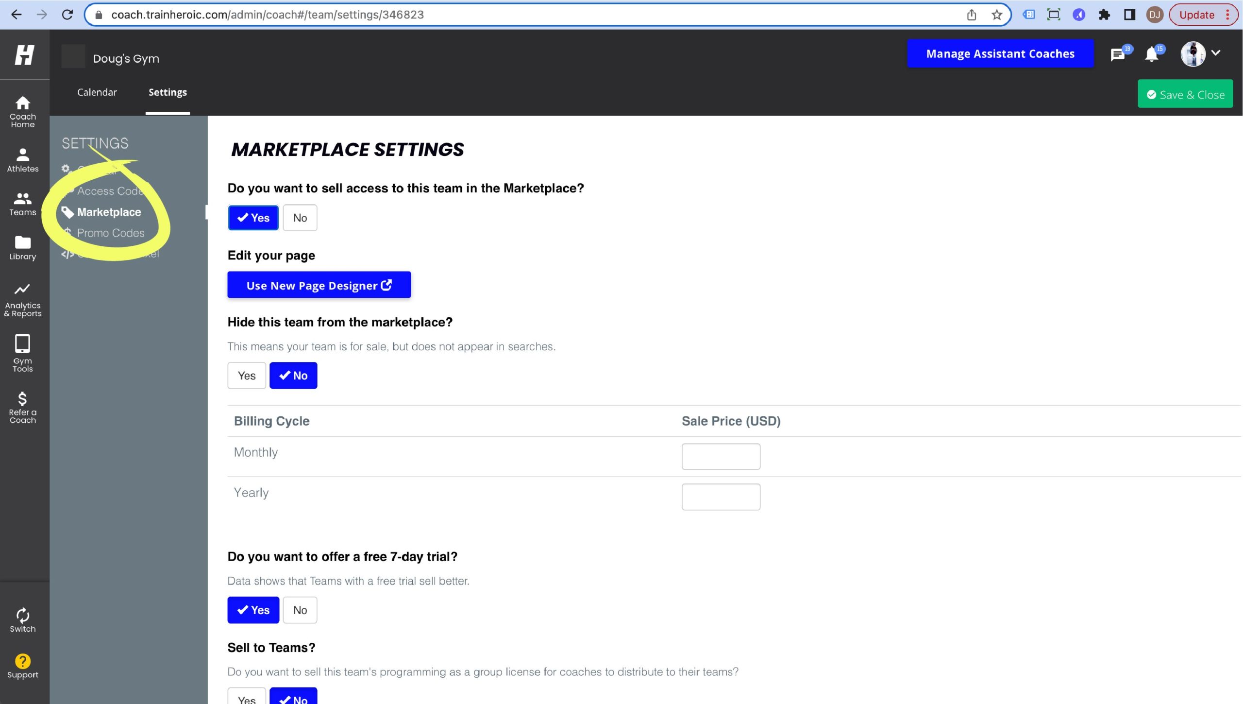 Settings MP