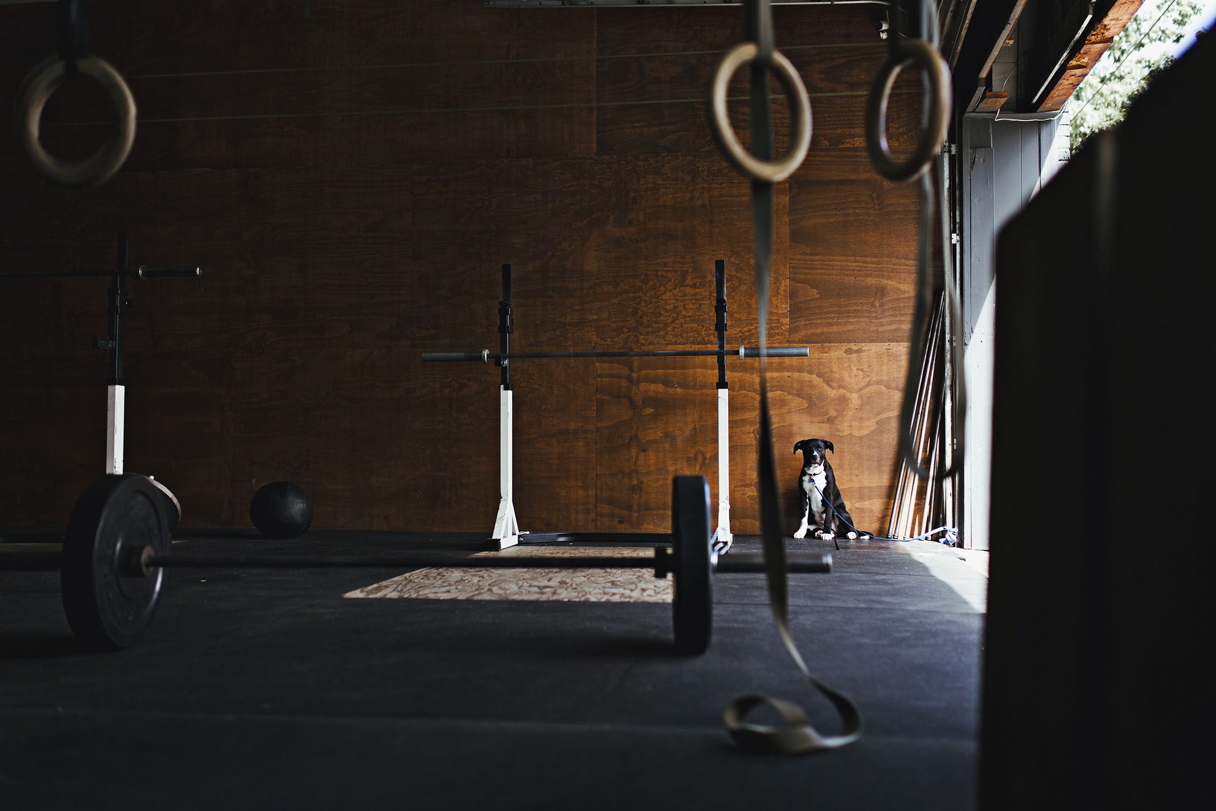 Strong, muscular man performing the kettlebell swing