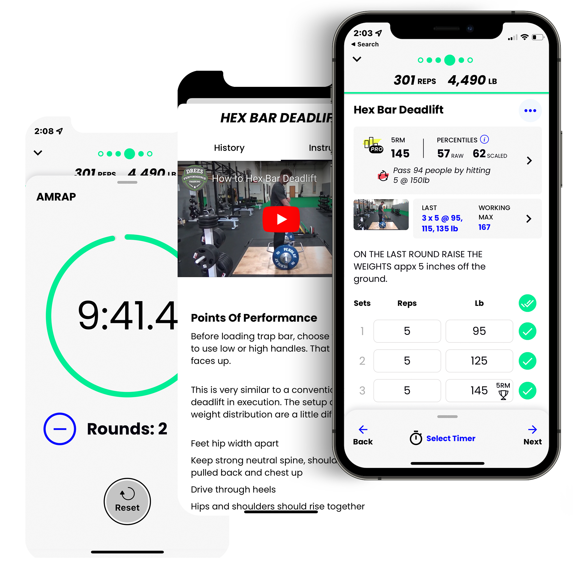 A screenshot of the TH fitness app.