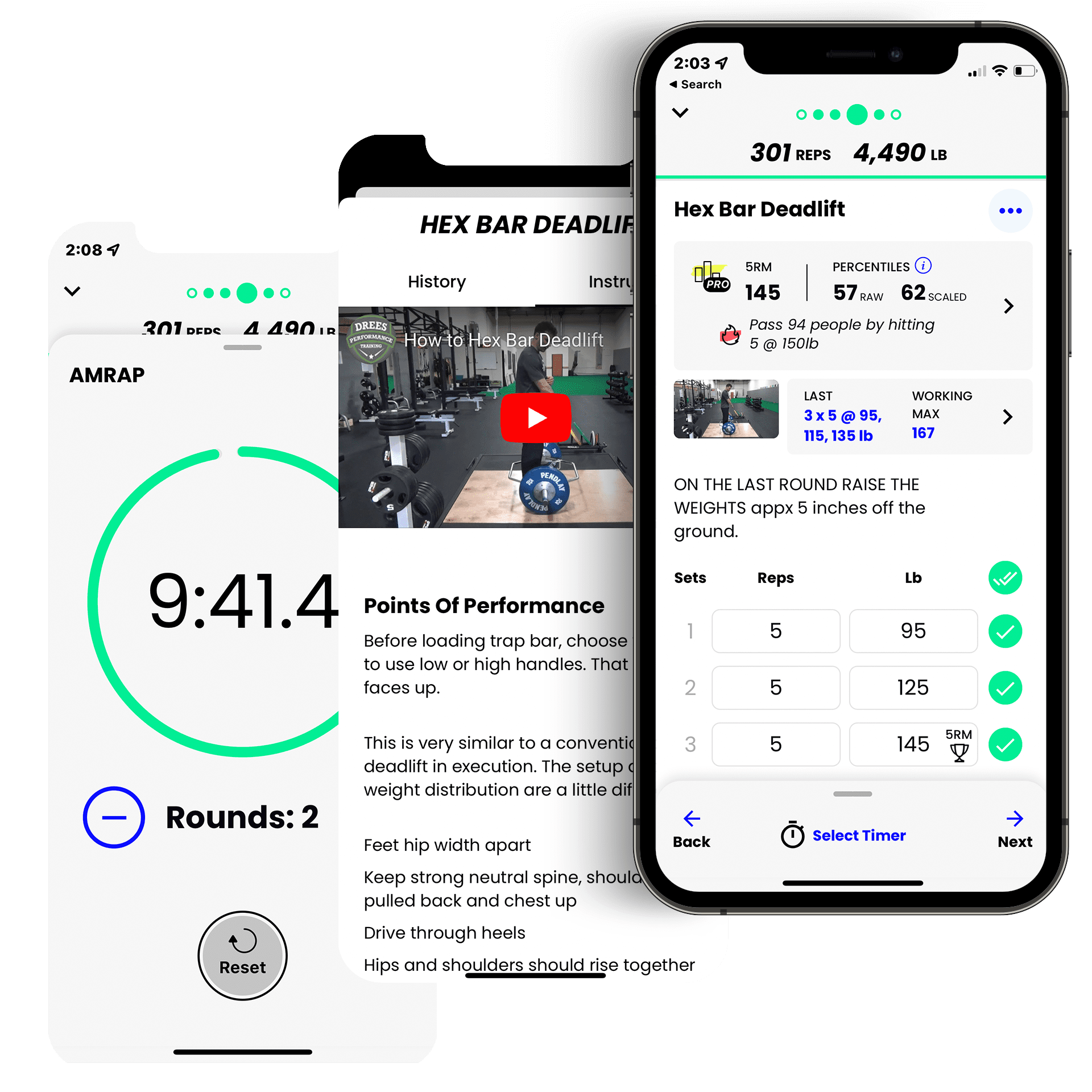 A screenshot of the TH fitness app.